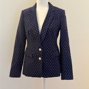 Banana Republic Navy Polka Dot Women's Blazer